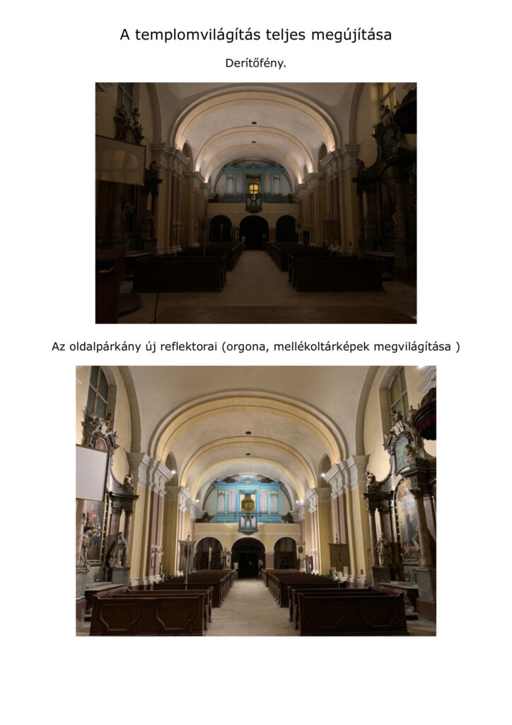 A templomvilágítás teljes megújítása