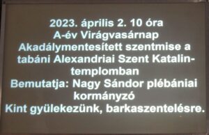 Virágvasárnap a Tabánba