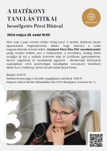 MáraiKUlt Pécsi Rita előadása a tanulásról