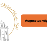 Augusztus végi miserendünk