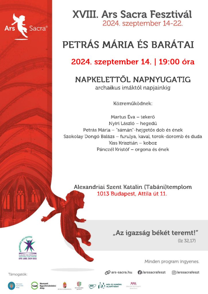 Petrás Mária és zenekara a tabáni templomban