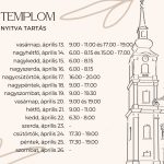 A tabáni templom nyitva tartása a húsvéti időben